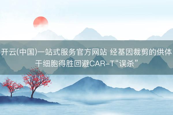 开云(中国)一站式服务官方网站 经基因裁剪的供体干细胞得胜回避CAR-T“误杀”