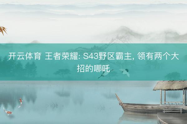 开云体育 王者荣耀: S43野区霸主， 领有两个大招的哪吒